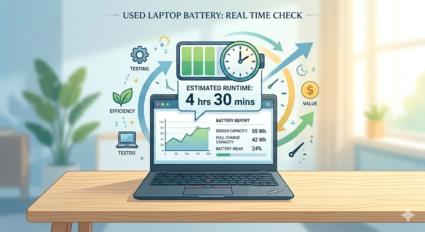 Скільки насправді має тримати батарея вживаного ноутбука?