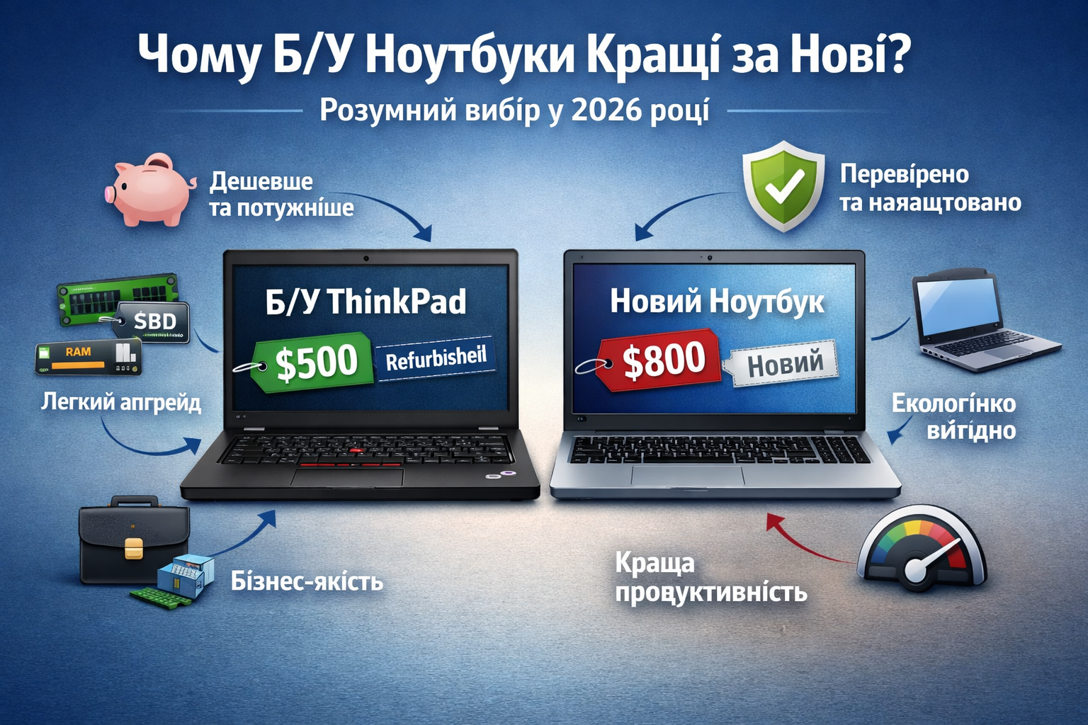 Коли вживані ноутбуки можуть бути краще за нові ?